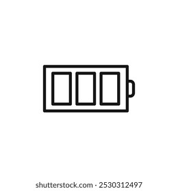 Battery Icon Thin line art isolated