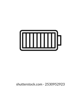 Battery Icon Thin line flat illustration