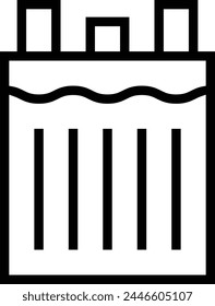 battery icon. Thin linear style design isolated on white background