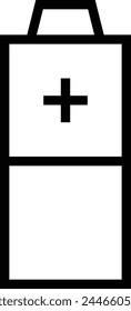 icono de batería. Diseño de estilo lineal delgado aislado sobre fondo blanco