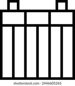 battery icon. Thin linear style design isolated on white background