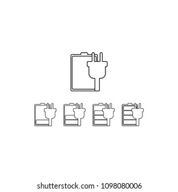 Battery icon trendy design template