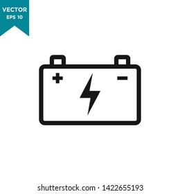 battery icon in trendy flat design, accumulator vector icon 
