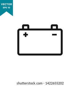 battery icon in trendy flat design, accumulator vector icon 