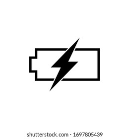 Battery icon in trendy flat design