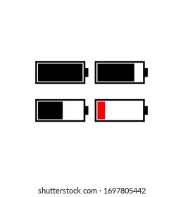 Battery icon in trendy flat design