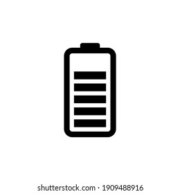 Battery icon in trendy flat design. Electricity icon symbol vector illustration