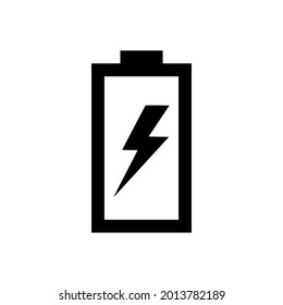 Battery icon in trendy flat design. Electricity icon symbol vector illustration, perfect for all project