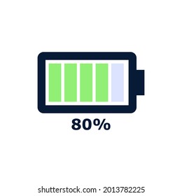 Battery icon in trendy flat design. Electricity icon symbol vector illustration, perfect for all project