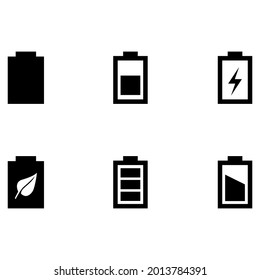 Battery icon in trendy flat design. Electricity icon symbol vector illustration icon set