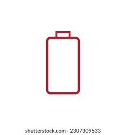 icono de batería en diseño plano de moda.