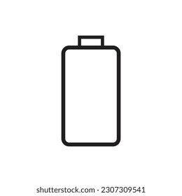icono de batería en diseño plano de moda.