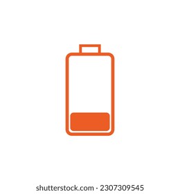 icono de batería en diseño plano de moda.