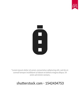 Battery icon in trendy flat style isolated on white background. Vector illustration