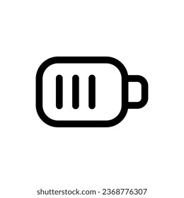 Battery icon in trendy flat style isolated on white background. Battery silhouette symbol for your website design, logo, app, UI. Vector illustration, EPS10.