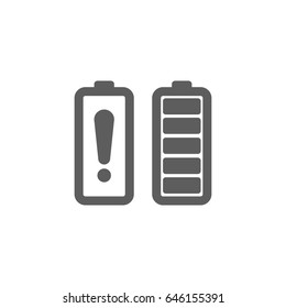 Battery icon in trendy flat style isolated on white background. Symbol for your web site design, logo, app, UI. Vector illustration, EPS