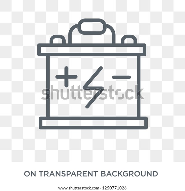 Battery icon. Trendy flat\
vector Battery icon on transparent background from Electronic\
devices collection. High quality filled Battery symbol use for web\
and mobile