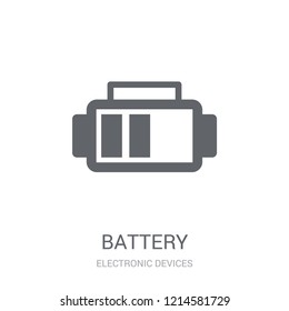 Battery icon. Trendy Battery logo concept on white background from Electronic Devices collection. Suitable for use on web apps, mobile apps and print media.