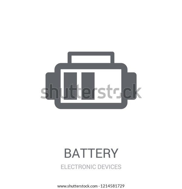 Battery icon. Trendy Battery logo\
concept on white background from Electronic Devices collection.\
Suitable for use on web apps, mobile apps and print\
media.