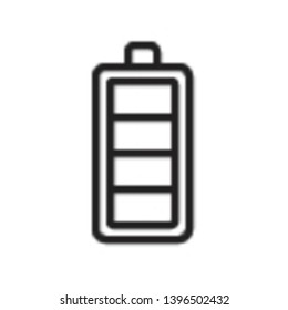 Battery icon in trendy outline style design. Vector graphic illustration. Battery symbol for website design, logo, app, and ui. Editable vector stroke. Pixel perfect. EPS 10.
