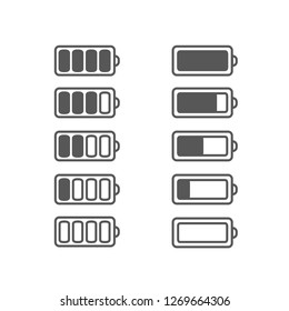 Battery icon vector.