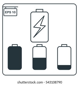 Battery Icon, Vector