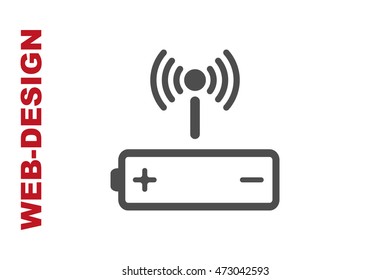 Battery Icon Vector, author portfolio web-design