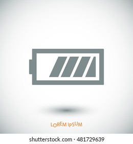 Battery icon, vector best flat icon, EPS