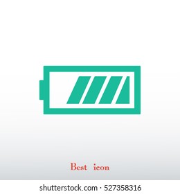 Battery icon, vector best flat icon, EPS