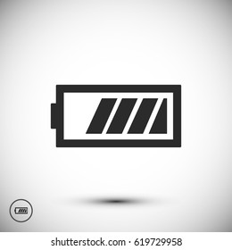 Battery icon, vector best flat icon, EPS