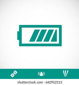 Battery icon, vector best flat icon, EPS