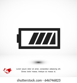 Battery icon, vector best flat icon, EPS