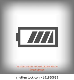 Battery icon, vector best flat icon, EPS