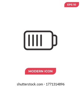 Battery icon vector. Charge sign