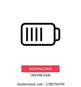 Battery icon vector. Charge sign