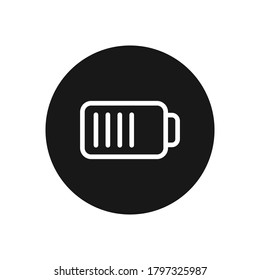 Vector de icono de la batería. Signo de carga