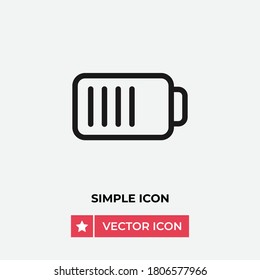 Battery icon vector. Charge sign