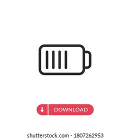 Battery icon vector. Charge sign