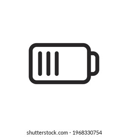 Battery icon vector. Charge sign