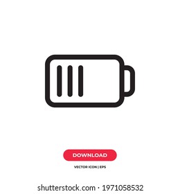 Battery icon vector. Charge sign