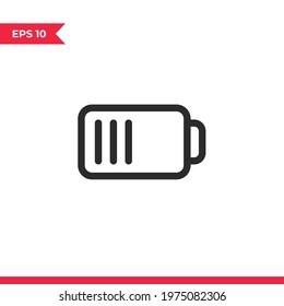 Battery icon vector. Charge sign