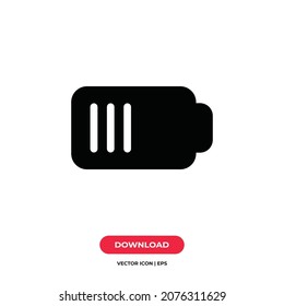 Vector de icono de la batería. Signo de carga