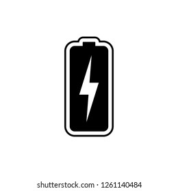 Battery icon vector. Charging illustration sign. Bolt symbol. Power logo.