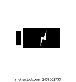 Battery icon vector. Charging illustration sign. Bolt symbol. Power logo.