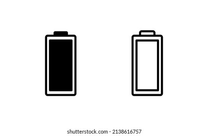 Vector de icono de la batería. señal de carga de batería. nivel de carga de la batería