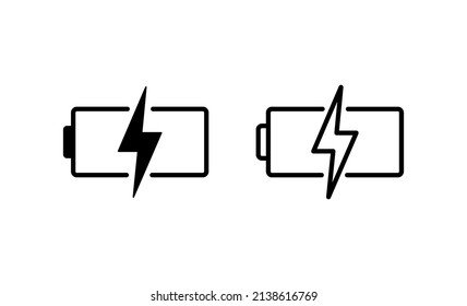 Vector de icono de la batería. señal de carga de batería. nivel de carga de la batería