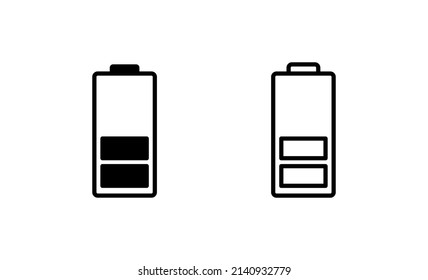 Vector de icono de la batería. señal de carga de batería. nivel de carga de la batería