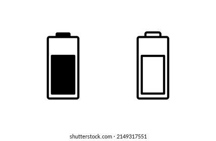 Battery icon vector. battery Charging sign. battery charge level