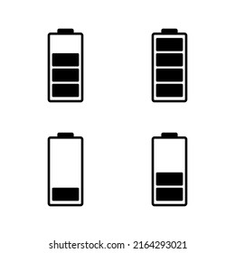 Battery icon vector. battery Charging sign. battery charge level