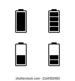 Vector de icono de la batería. señal de carga de batería. nivel de carga de la batería